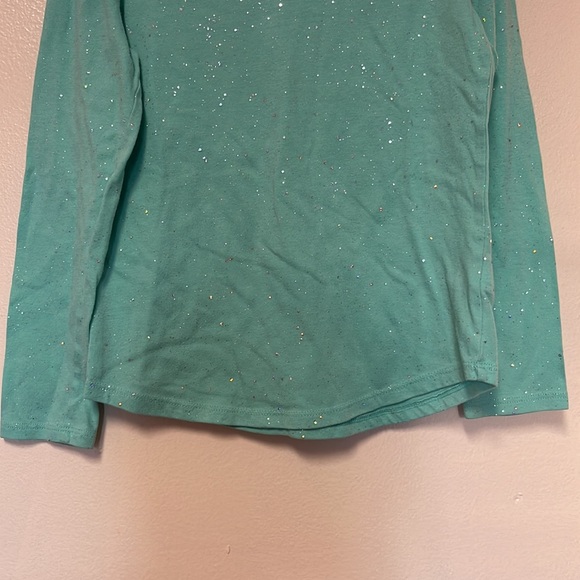 Cat & Jack Sea foam green sparkle top - Picture 3 of 5
